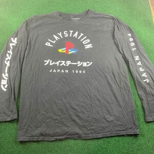 Vintage PlayStation Japan 1994‎ Long Sleeve T Shirt Graphic Tee Gaming